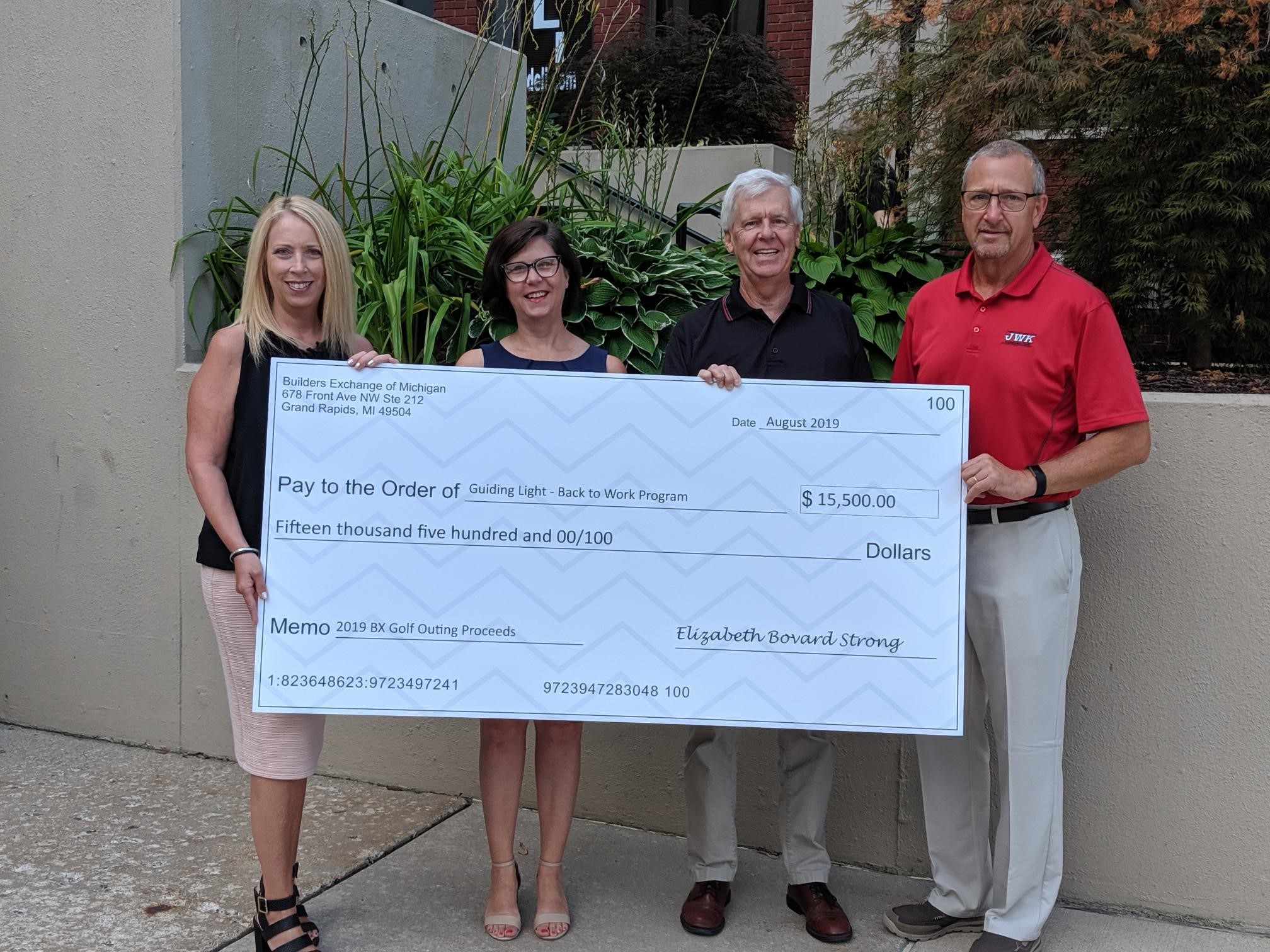 63rd Annual Golf Outing Check Presentation